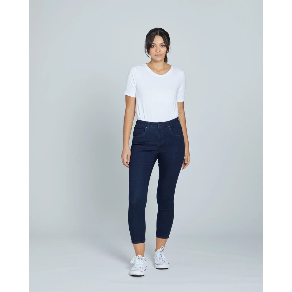 Universal Standard Seine High Rise Skinny Jeans 27" Dark Indigo Women's Size 8
